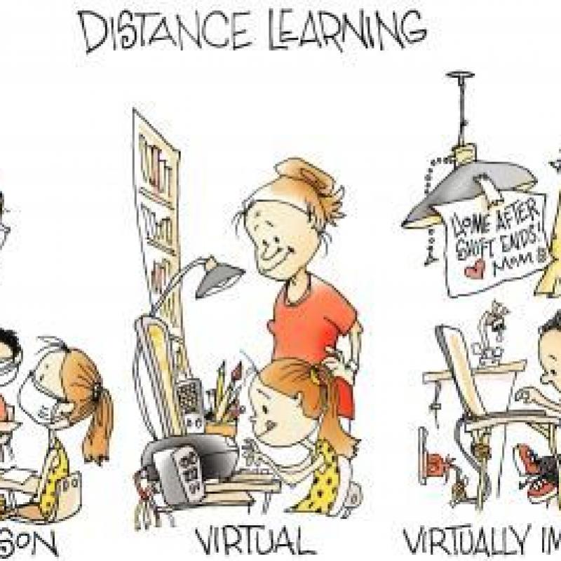 cartoon distance learning