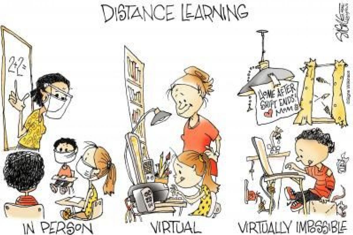 cartoon distance learning